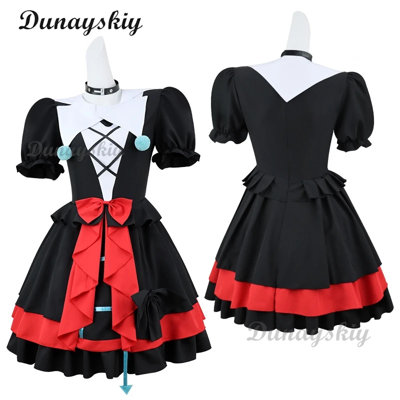 ستيلا تأثيري لعبة Eggy حفلة كتم فتاة تأثيري هالوين زي شعر مستعار الهروب من الخوف ليلة مهرج حفلة الهالوين مخصصة