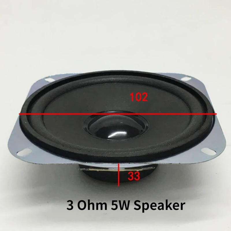 SOTAMIA 2個 4インチ フルレンジスピーカー 102mm 4Ω 5W 3Ω 5W HIFI ラウドスピーカー バブルエッジ 低周波オーディオ HIFI スピーカー