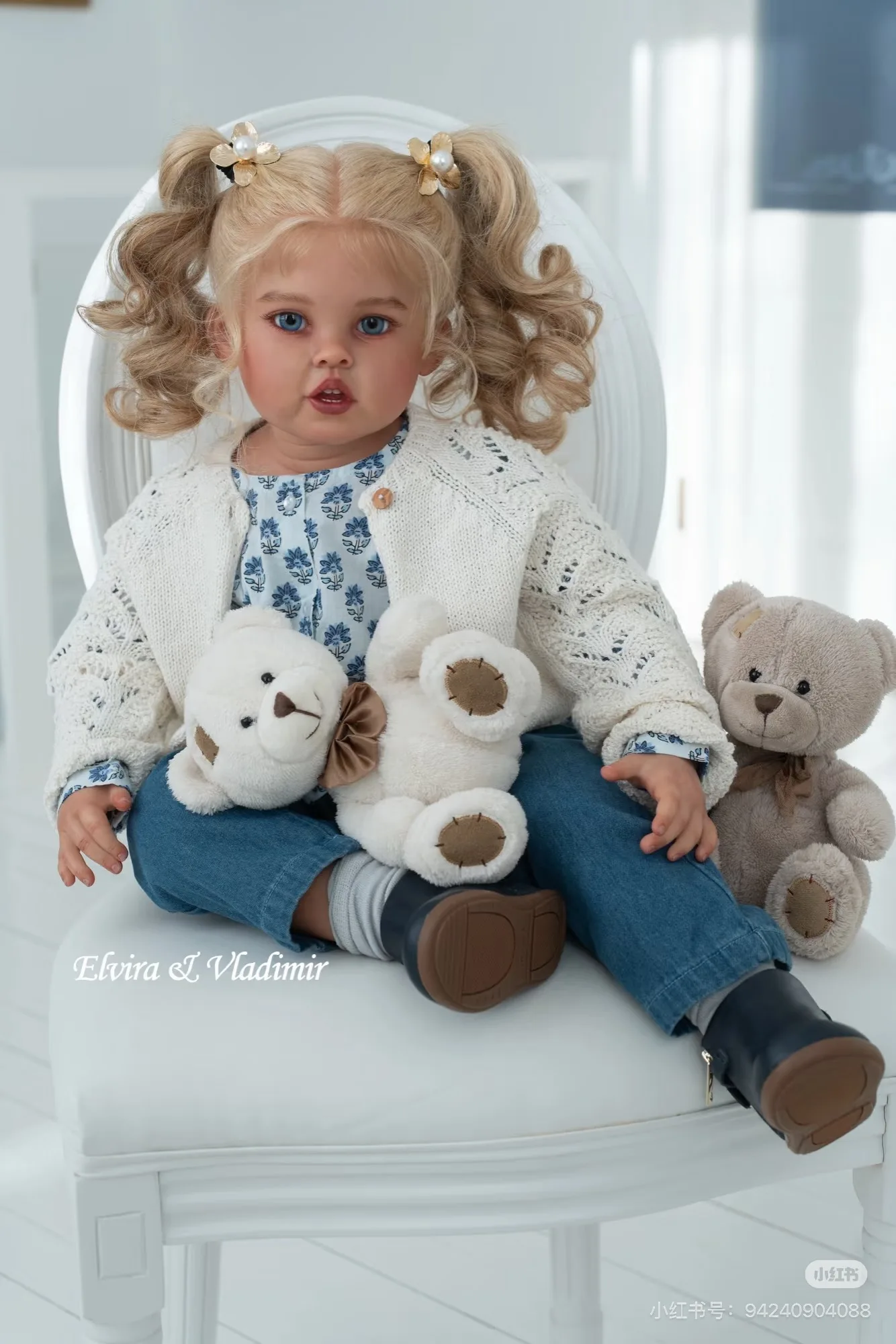 

St.Store 28inches Reborn Doll Pricess Girl Cressida Exclusive Offer With Blond Hair In Dress