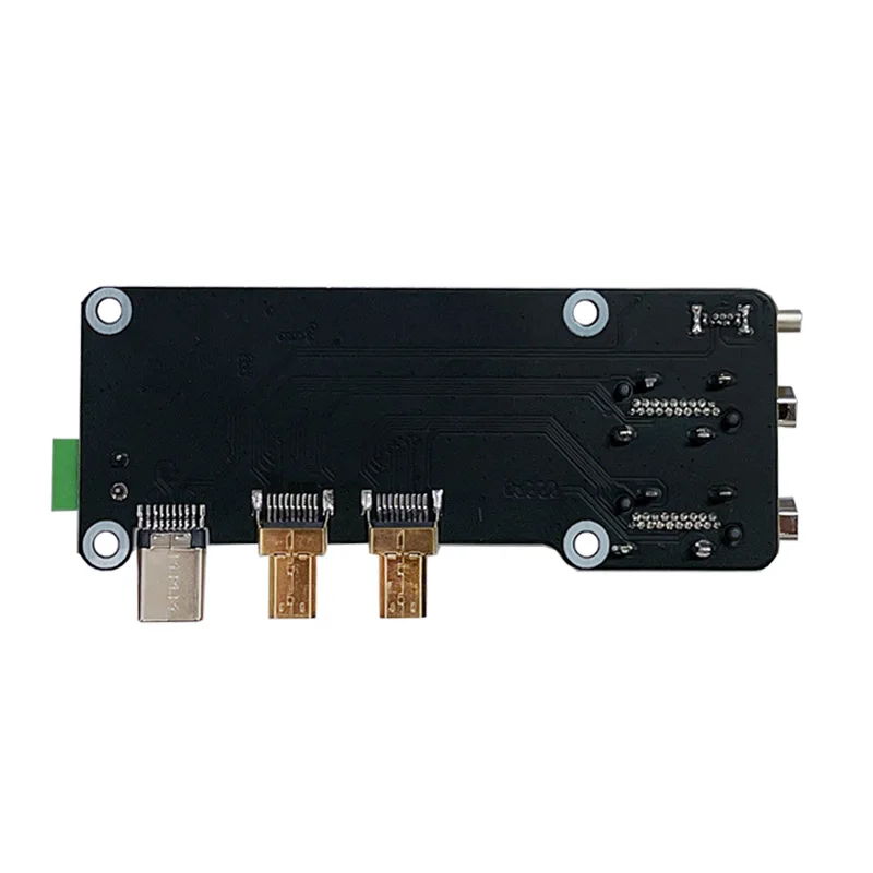 Raspberry Pi 5/4B 마이크로 HDMI to HDMI 이지 어댑터 보드, 듀얼 4K 출력, Pi USB 사이드 UART 모든 포트