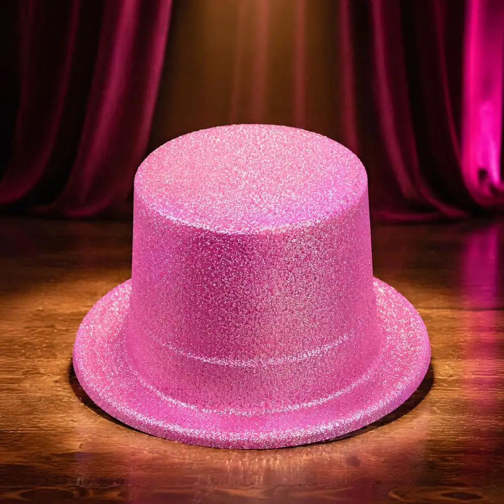 Sparkling Glitter Top Hat for Parties Shiny Glitter Top Hats for Adults Kids Colorful Dress Up Party Hats Sequin for Cosplay