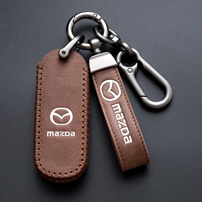 Funda de cuero para llave de coche Mazda 2, mazda 3, mazda 5, mazda 6, CX-3, CX-4, CX-5, CX8, CX-7, CX30, CX-9, 2020, Atenza, Axela, MX5