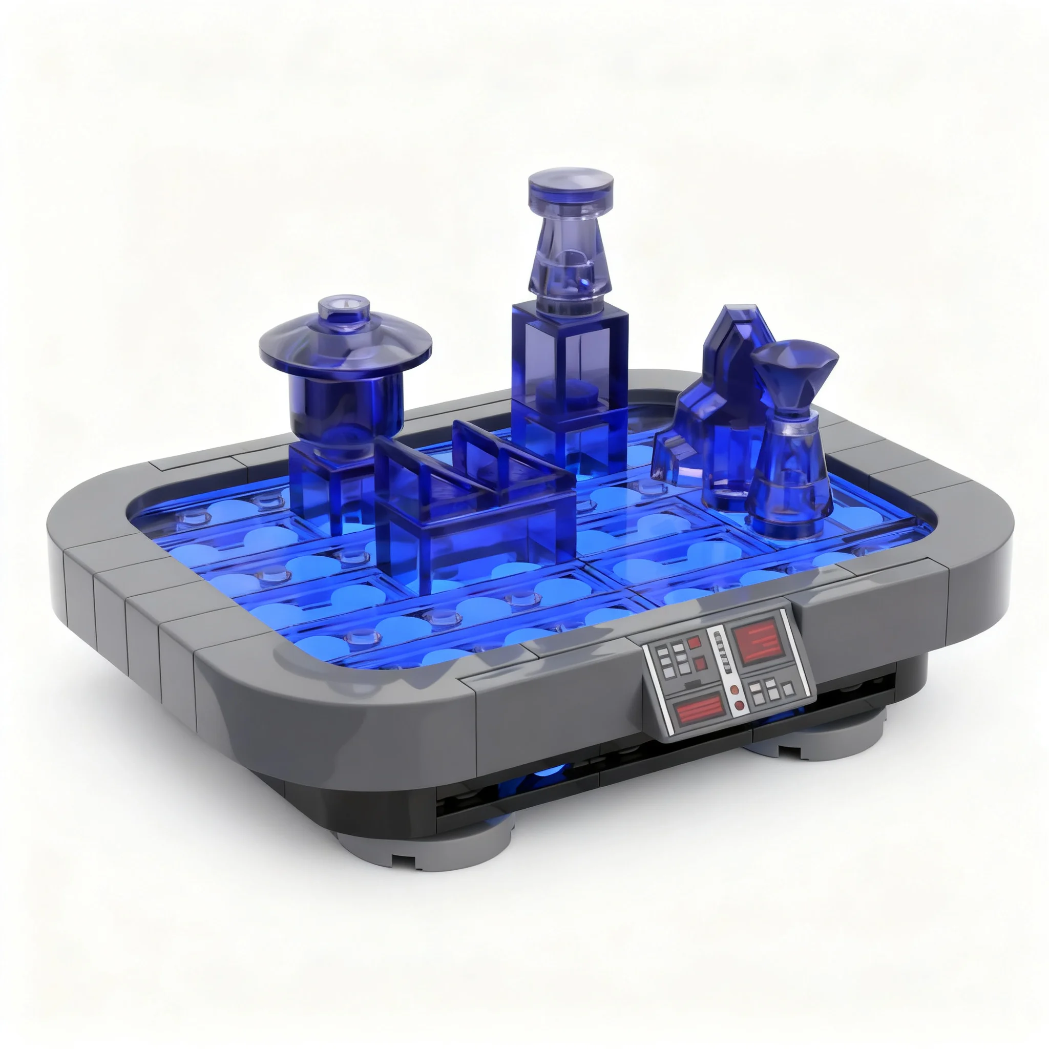 196pcs MOC Space Holotable Model Christmas Gift Collectible Assembly Project Kit Creative For Desktop And Shelf