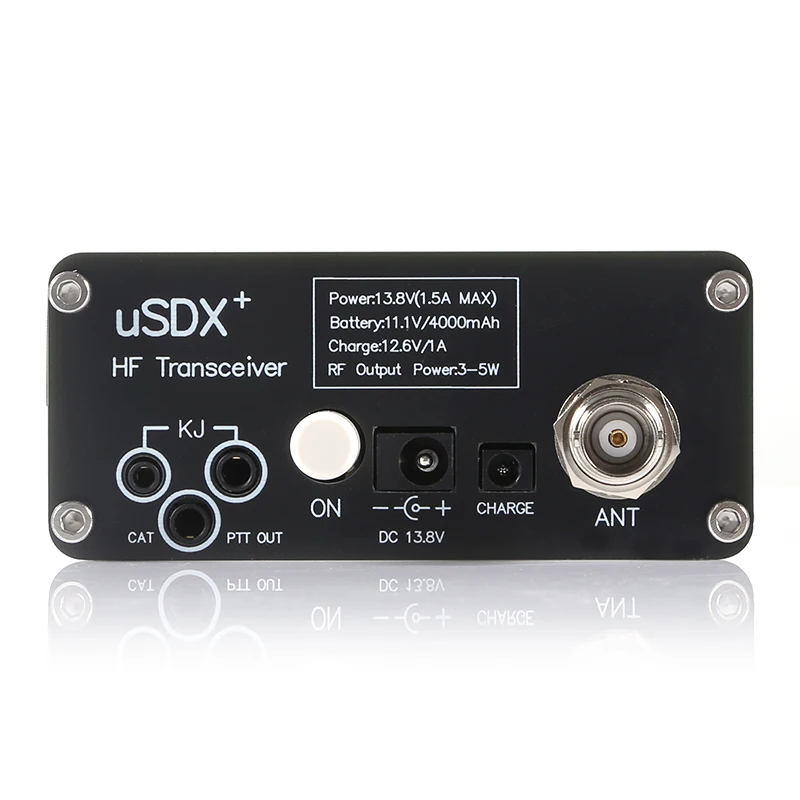 USDR uSDX 플러스 V2 10, 15, 17, 20, 30, 40, 60, 80m, 8 밴드 SDR 모든 모드 HF SSB QRP 트랜시버, 4000mAh 배터리