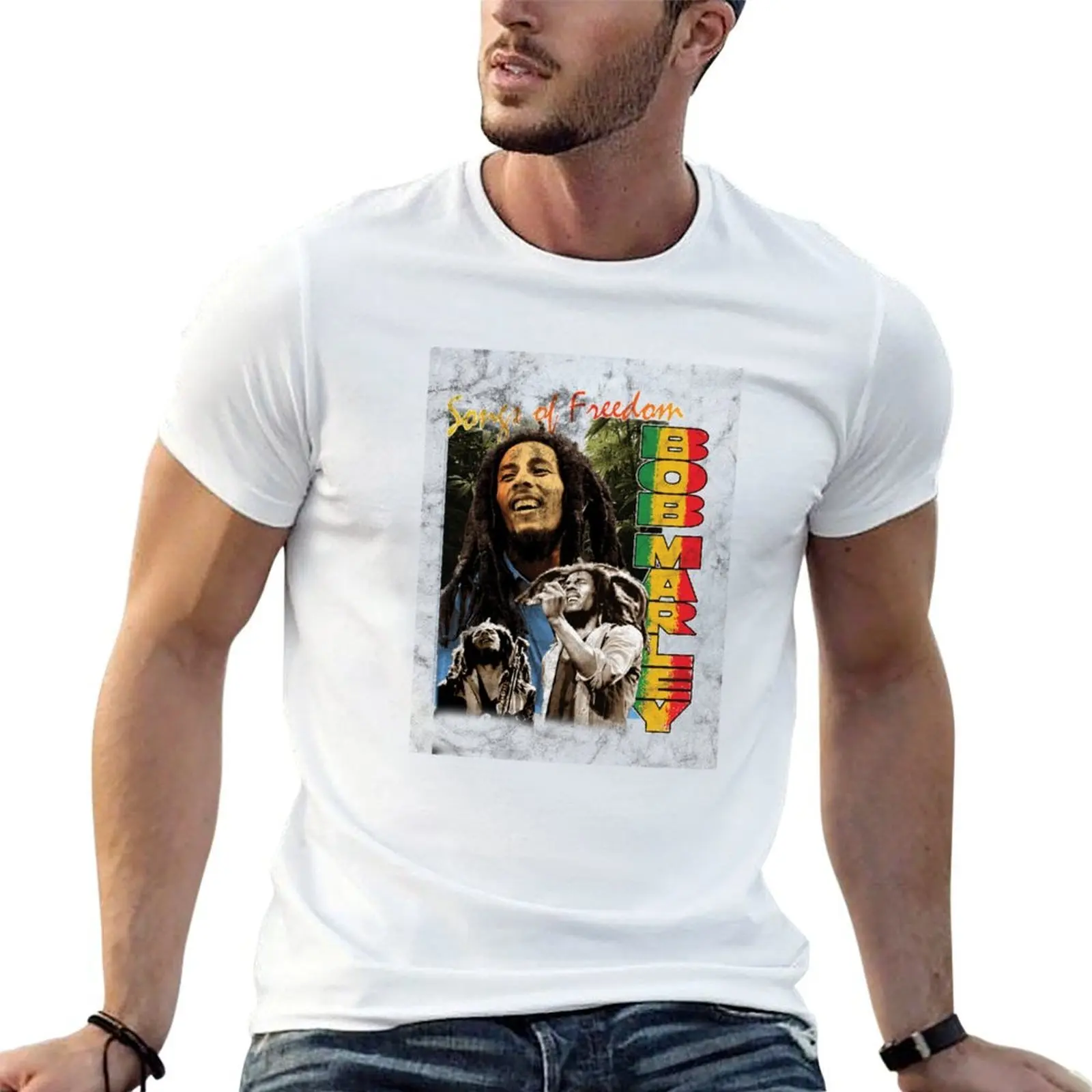 Vintage Reggae T-Shirt Urban Casual Loose Fit Tee