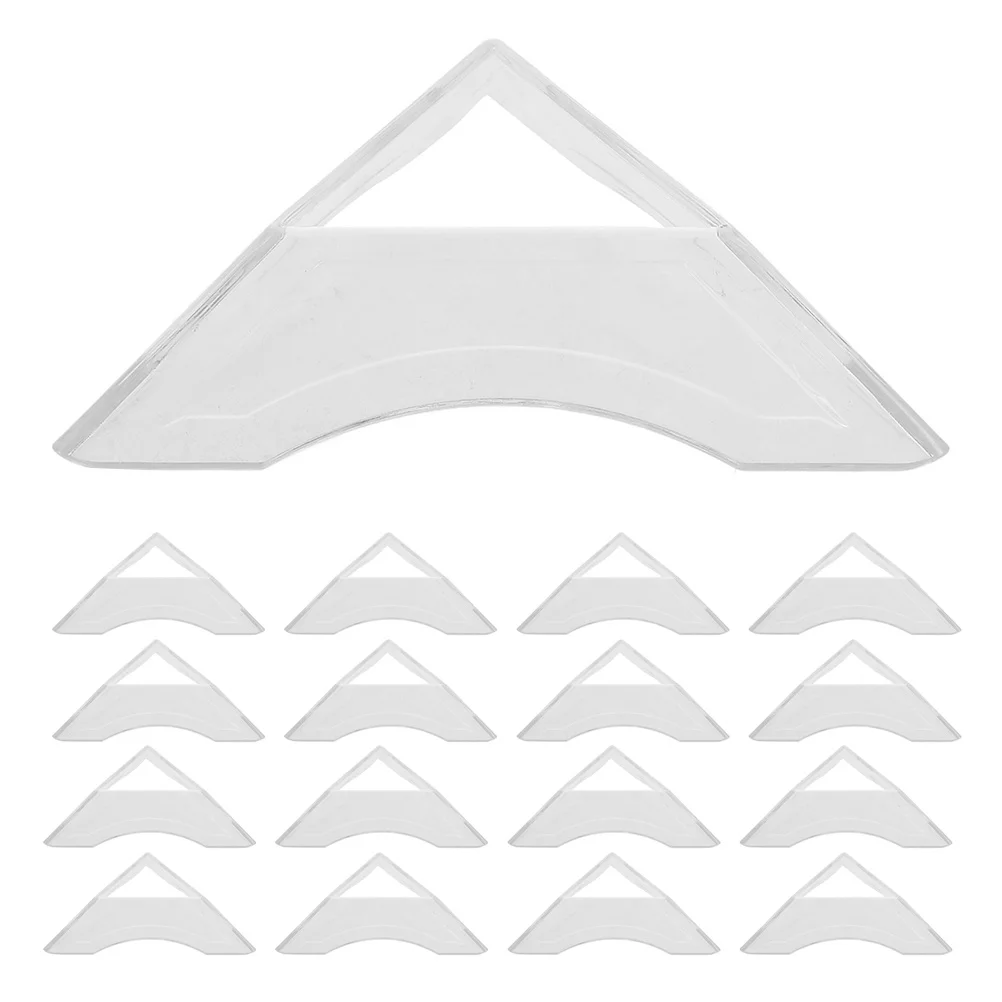 24 pezzi supporto per cubo trasparente base triangolare trasparente ad alta resistenza espositore stabile per treppiede per puzzle cristalli pietre preziose sfera rack