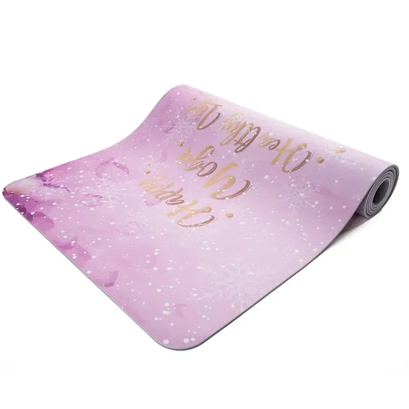 Eco Friendly TPE UV Gym Pink Custom Print Yoga Mat Print Pink