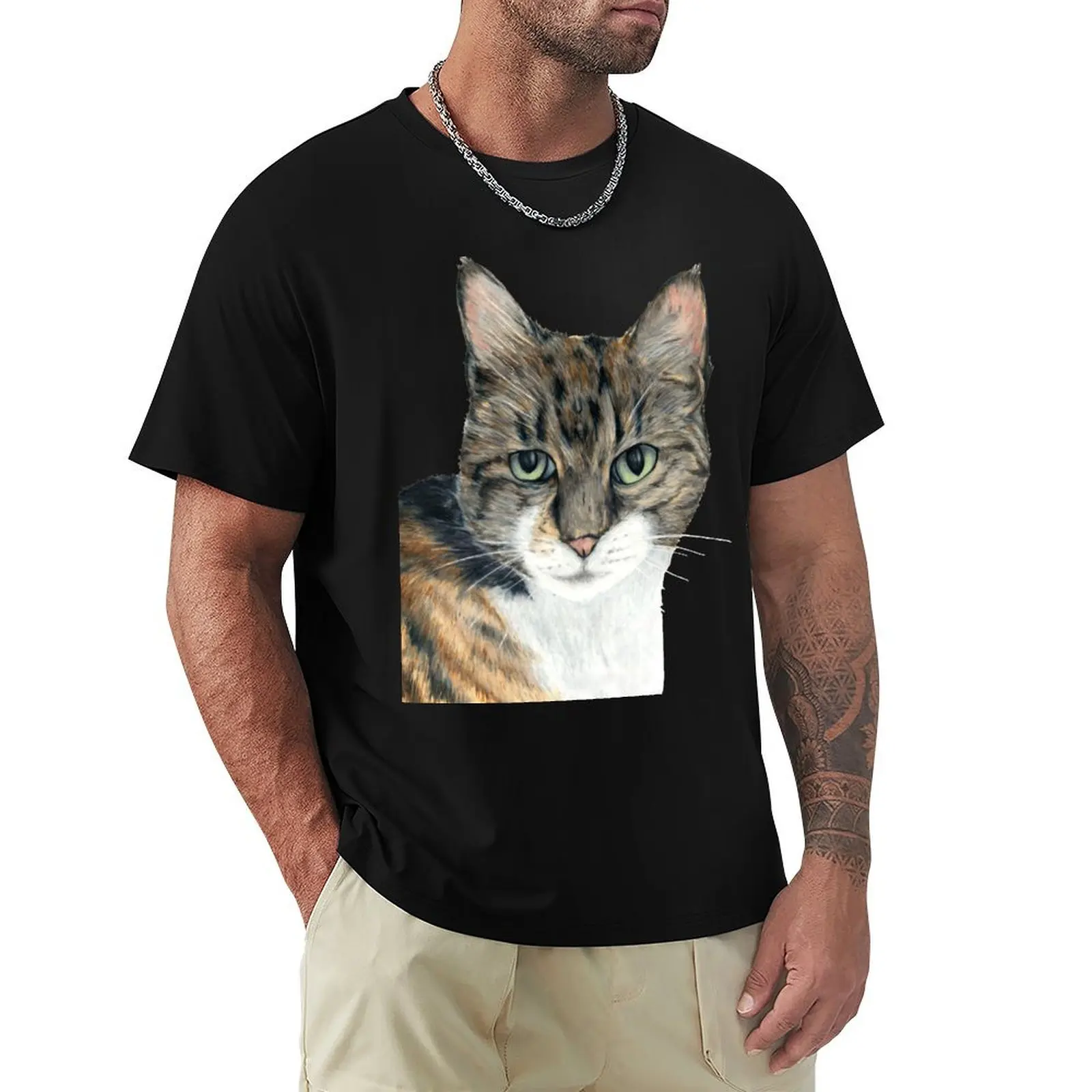 Tilly cat T-Shirt Christmas Casual Short Sleeve Top