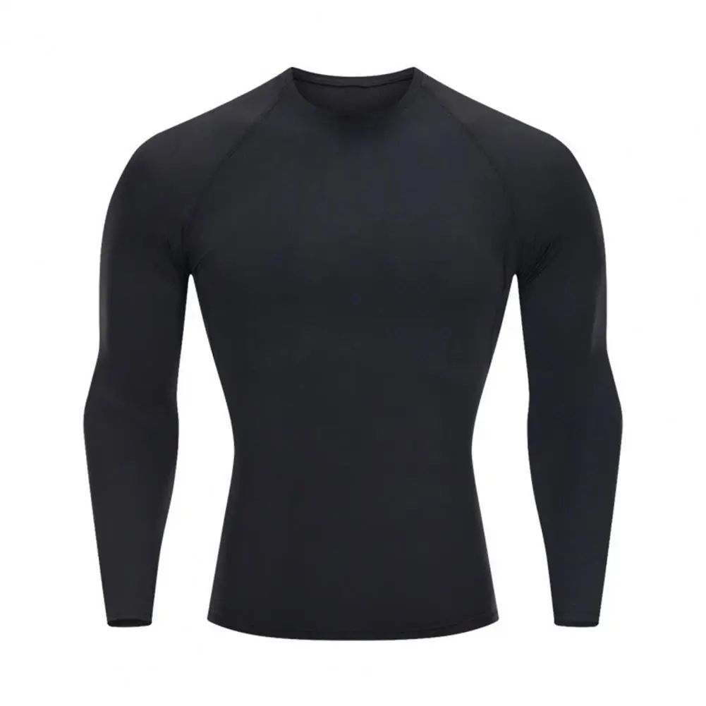 Fitness Shirt Premium Men\'s Long Sleeve Compression Running Shirt Breathable Sweat Absorbing Quick Drying Workout for Jogging