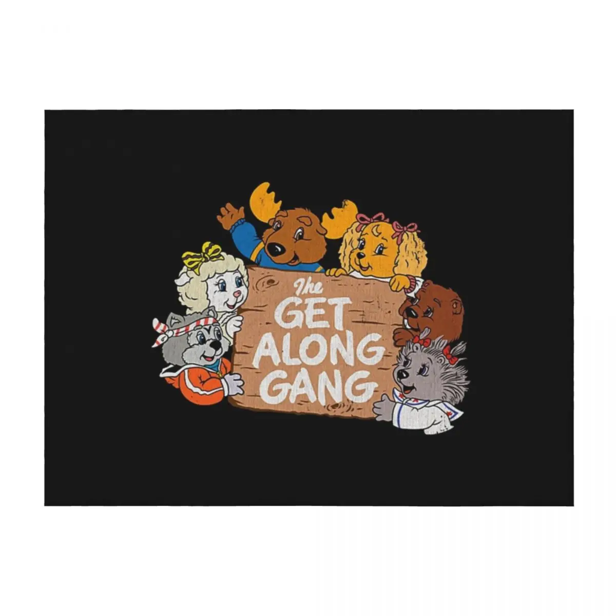 

Vintage Get Along Gang Throw Blanket Retros blankets ands Beach Tourist Blankets
