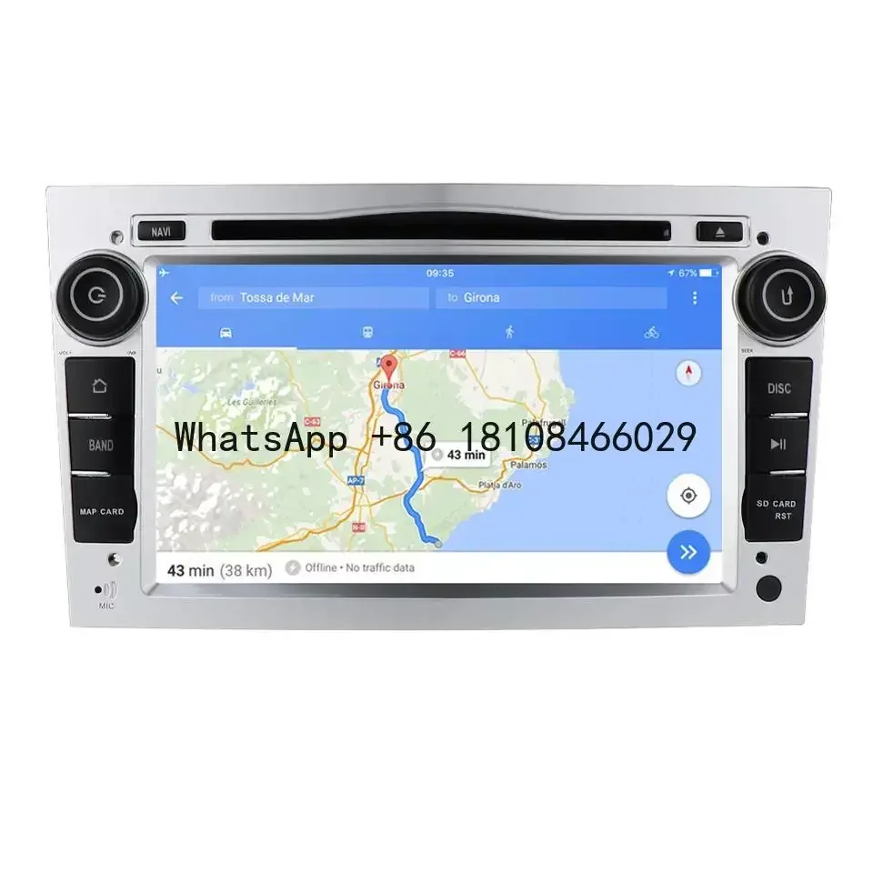 Silver Color  7inch double din Android audio GPS radio car DVD player compatible with OPEL Vectra Corsa C Astra