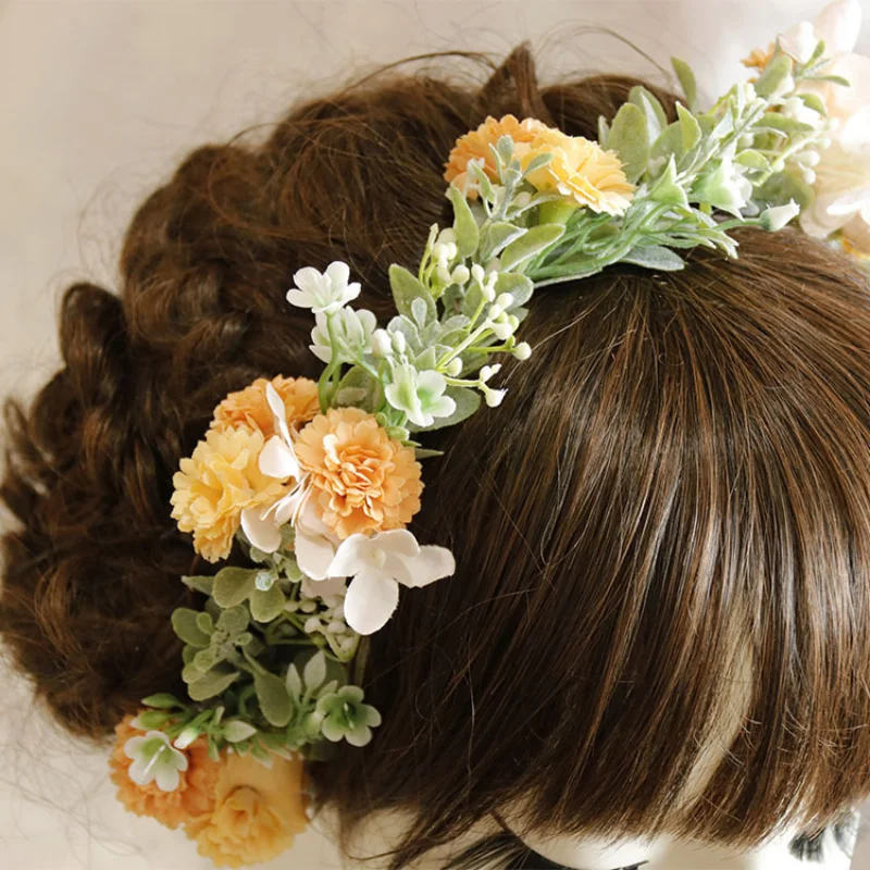 Beautiful Handmade Garland Flowers Bridal Head Accessories Headdress Wedding Decorations diadema