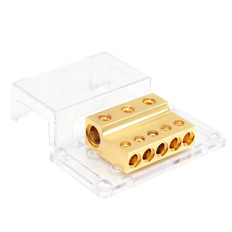 12V 6 Way 4GA 2 4GA Output  Power High Quality Terminal Block Portable Fuse Block Cable Splitter Power Distribution Block