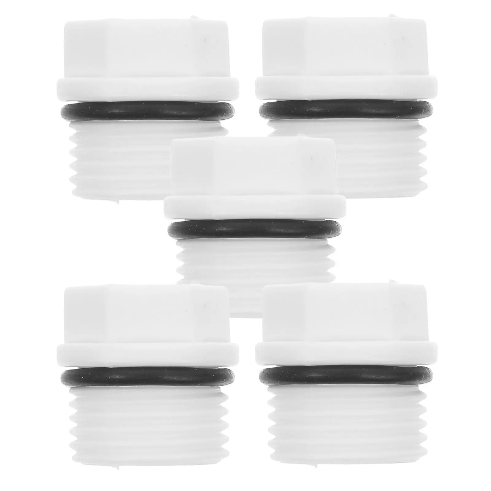 5Pcs Tubing End Cap Male Thread Ppr Pipe Plug Hexagonal Design Garden Hose Sprinkler System Water Connector