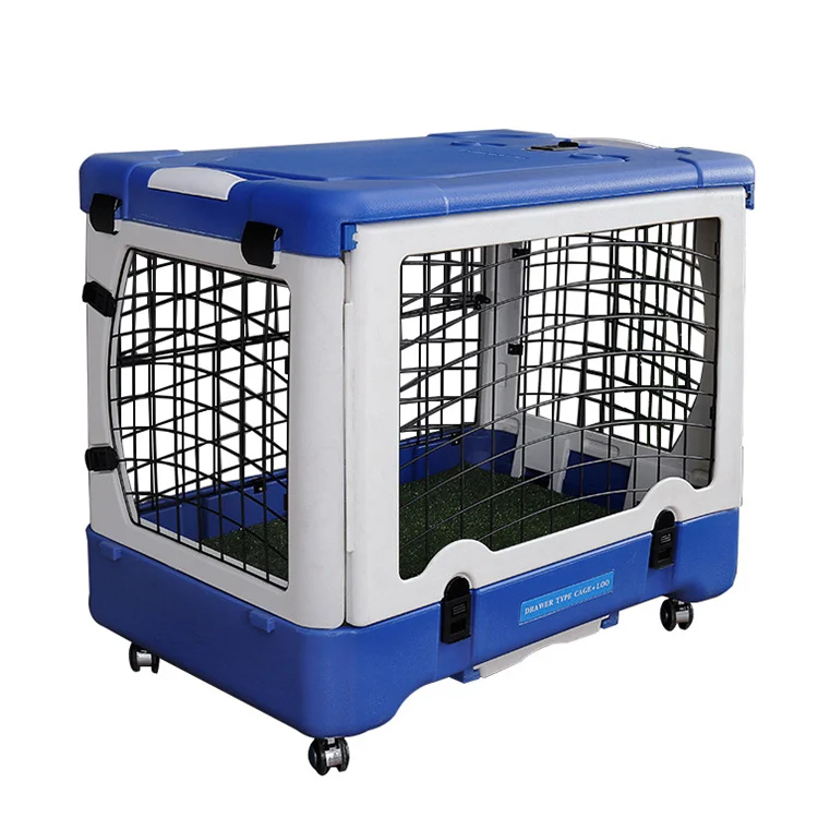 Custom jaulas para perros outdoor plastic portable folding heavy duty dog collapsible travel crate animal cages cat dog cage