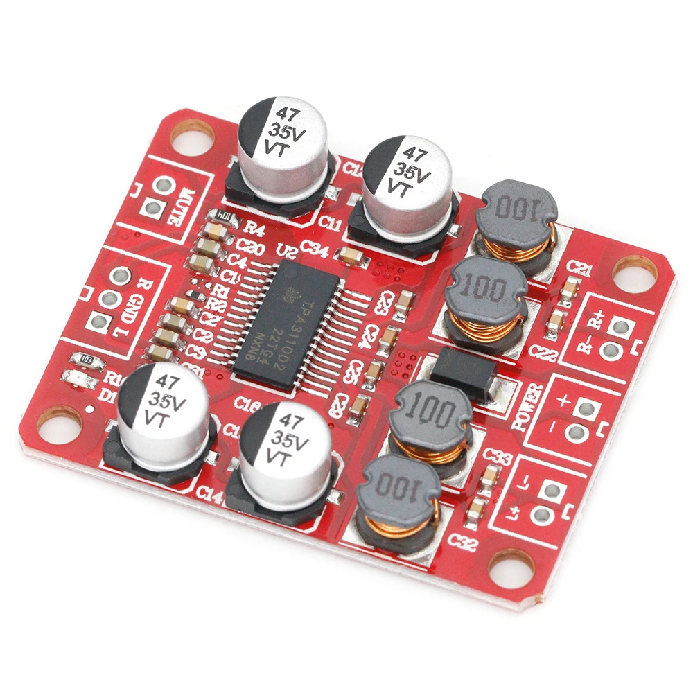TPA3110D2 Digital Power Amplifier Board Two-channel 2*15W Stereo 3110 Audio Power Amplifier Module DC12V2A Audio Power Amplifier