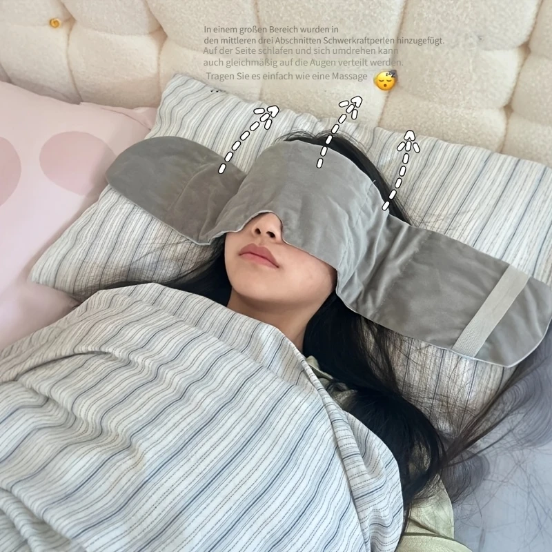Premium Gravity Eye Mask for All Sleeping Positions, Perfect for Travel Home Office, Alleviates Insomnia Fatigue for Men & Women