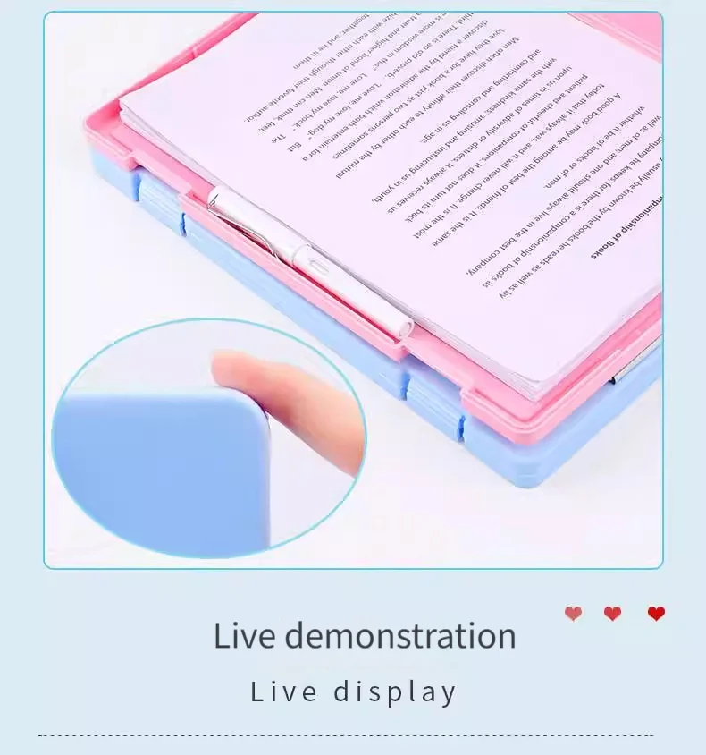 

A4 File Clipboard Exam Writing Pad Test Paper Holder Organizing Tool A4 High-Quality Test Paper Storage Box Document Folder