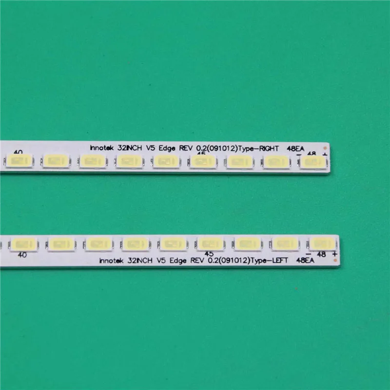 2 個の新しい LED テレビ照明バーフィリップス 32PFL7605H/12 32PFL6605H/60 バックライトストリップ 3660L-0346A アレイバンド定規テープ
