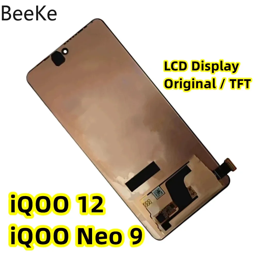 LCD Screen For Vivo iQOO 12 / iQOO Neo 9 Pro AMOLED Original / TFT LCD Display Touch Digitizer Assembly V2307A Replacement