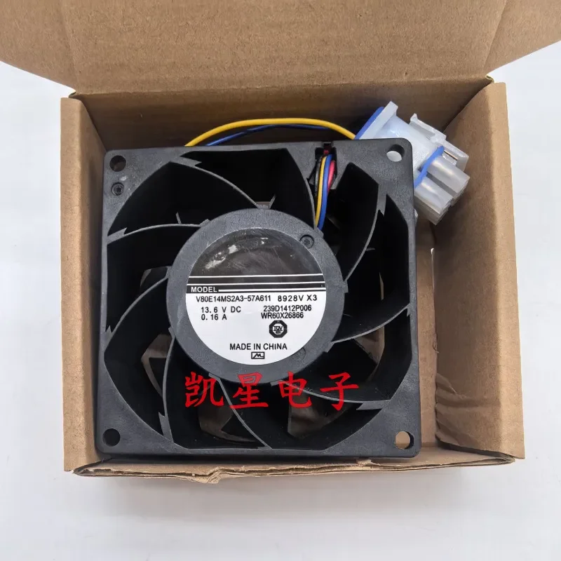 DC Compact Fan for WR60X26866 Refrigerator Evaporator Fan Motor 80 mm x 80 mm x 38 mm