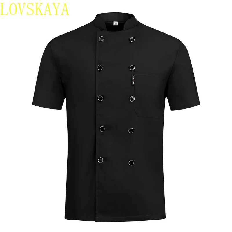 Uniforme de chef de doble botonadura de alta calidad, chaqueta de comedor de cocina para restaurante, uniforme de trabajo