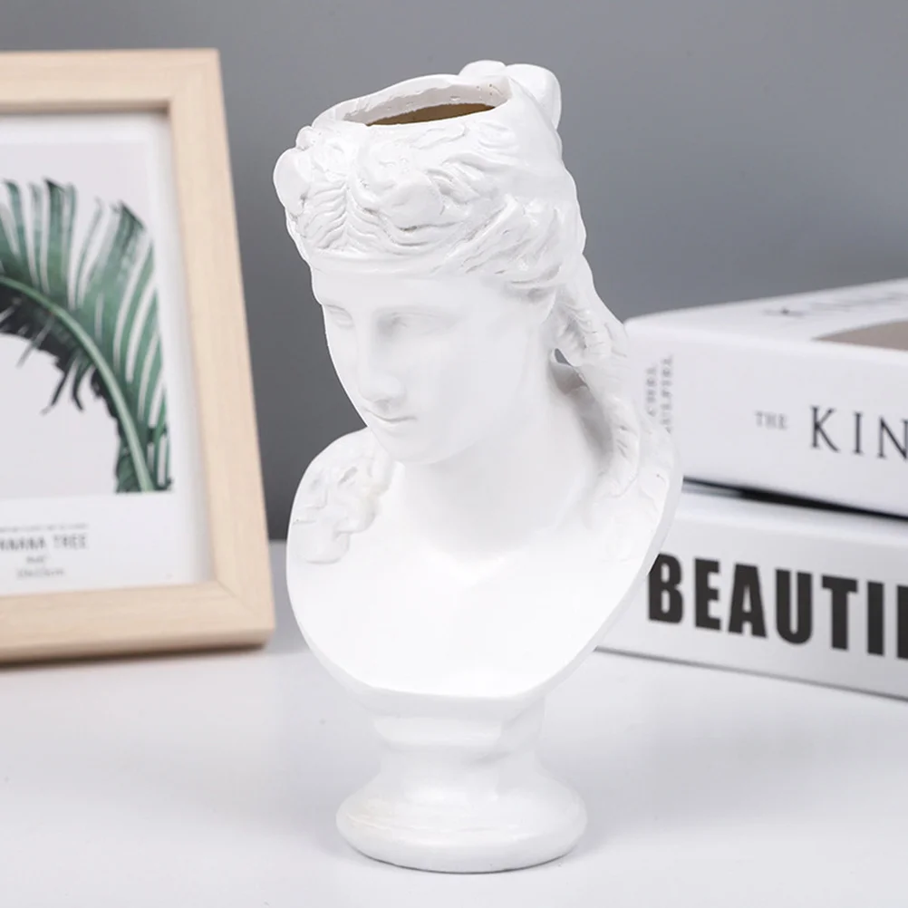 

1pcs Resin Pen Holder Creative Desktop Organizer For Pens Makeup Brushes Storage David Decor Multifunctional Tabletop