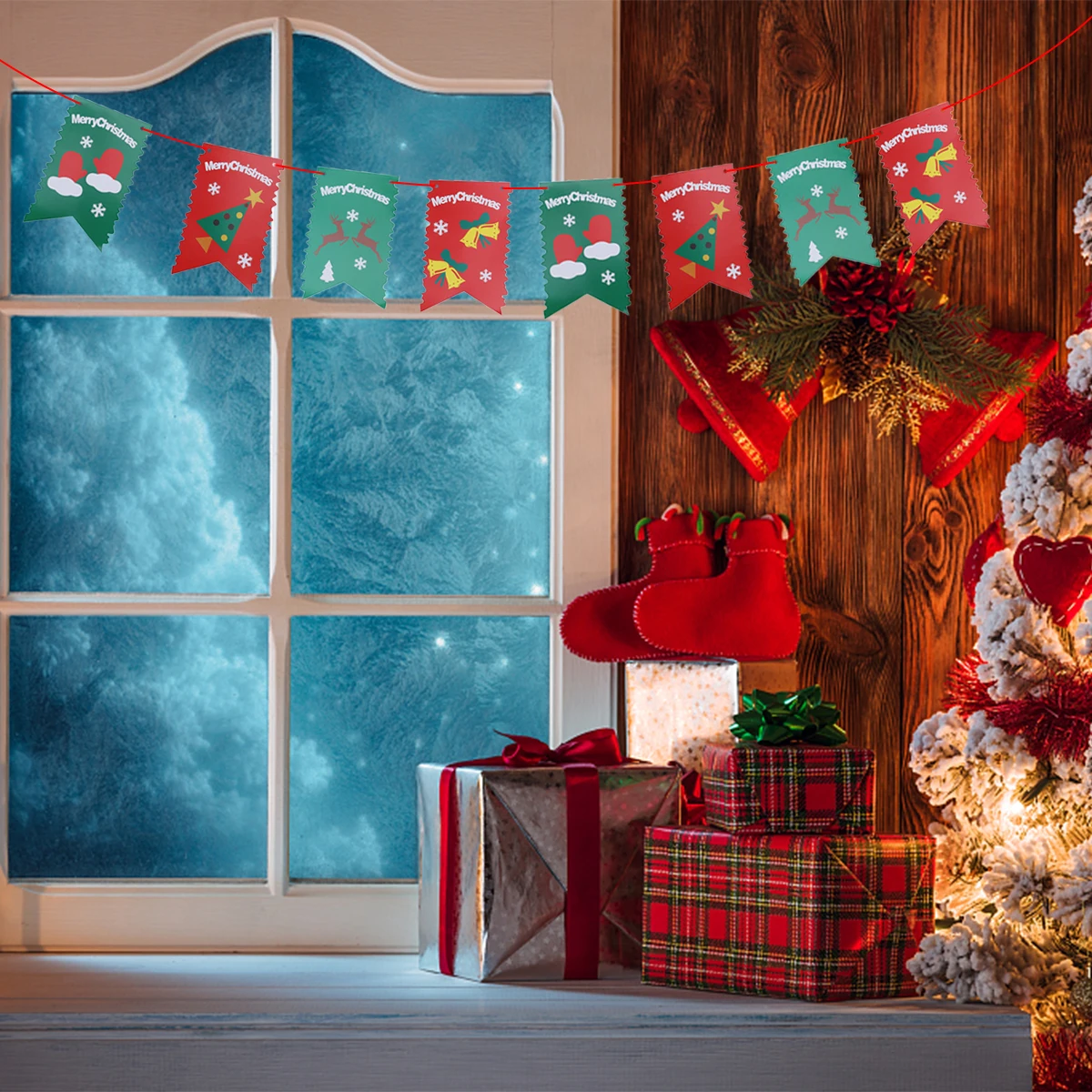 

2 .8 Christmas Tree Garland Banners Decorations Ornaments for Bunting Garlands Wreath Wedding