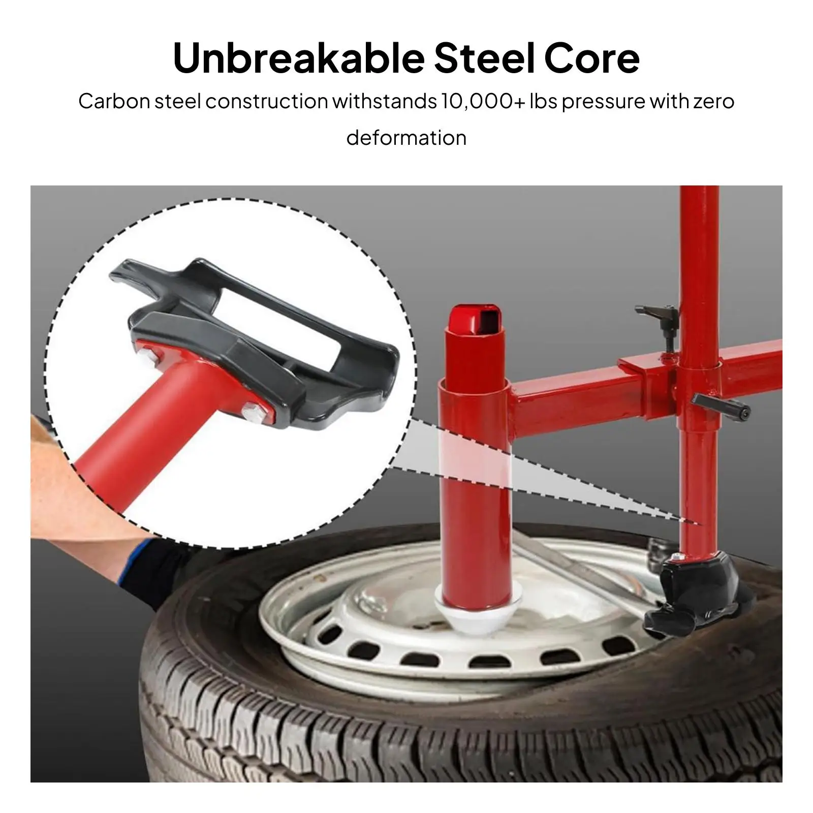Portable Manual Tire Changer Adapter Duck Head Bearing Kit Carbon Steel Efficient Easy Operation for Car Tire Maintenance