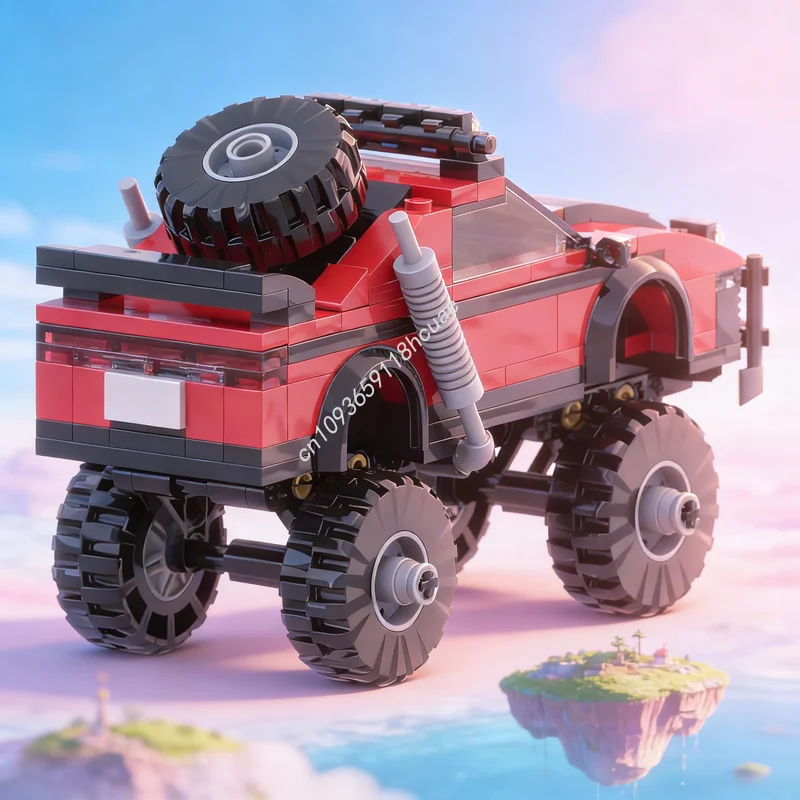 

228pcs MOC City Road Muscle Car Offroad Modification Model Building Blocks Christmas Gift Architecture Toy Education Idea Brick