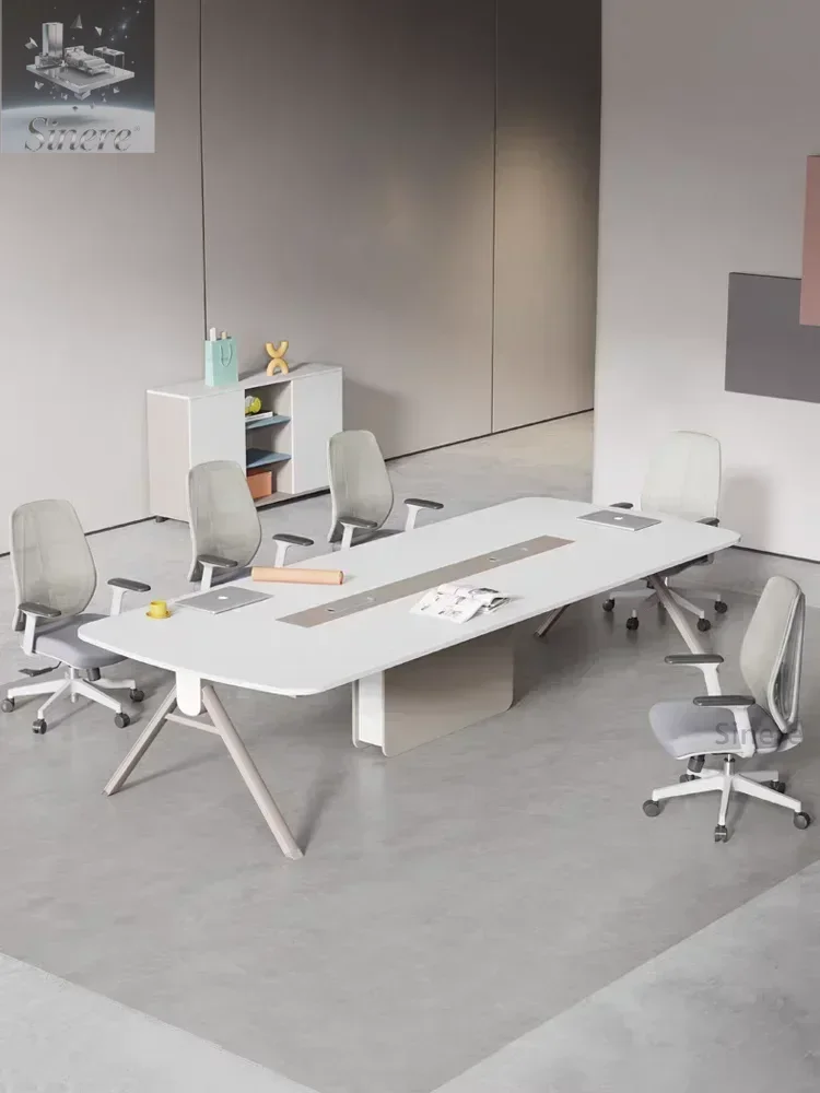 

Conference Table Simple Modern Office Negotiation Table and Chair Combination Rectangular Meeting Room Staff Training Table