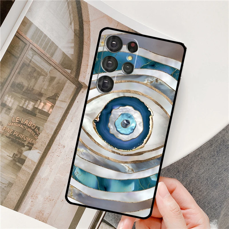 Evil Eye Phone Case For Samsung Galaxy S23 S22 Ultra Note 20 Note 10 S8 S9 S10 Plus S20 FE S21 Ultra