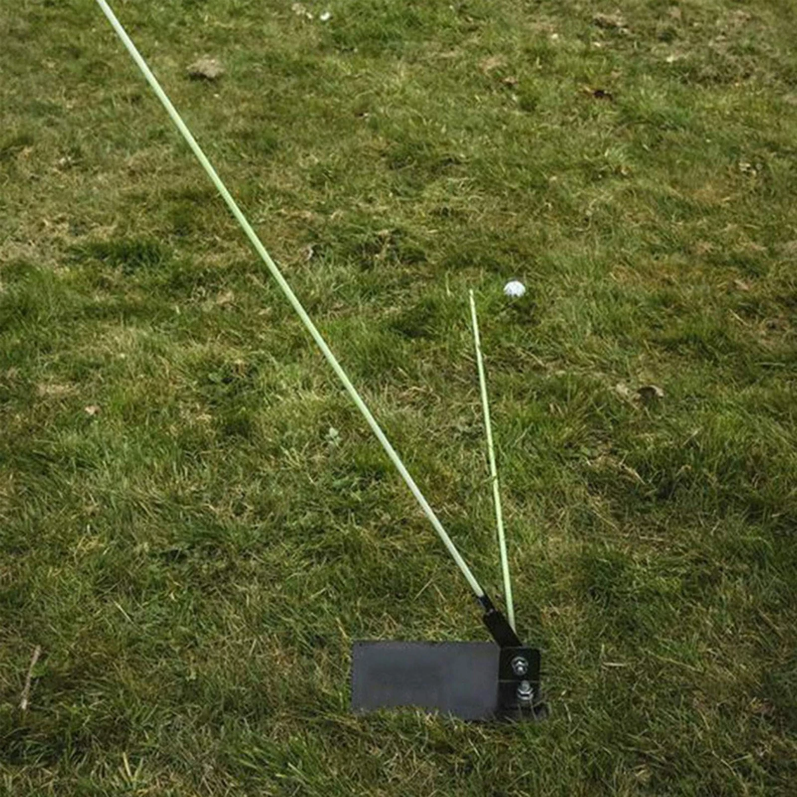 Set di supporti per bastoncini per allineamento da Golf piastra pratica attrezzatura portatile per allenamento da Golf nera regolabile per altalena