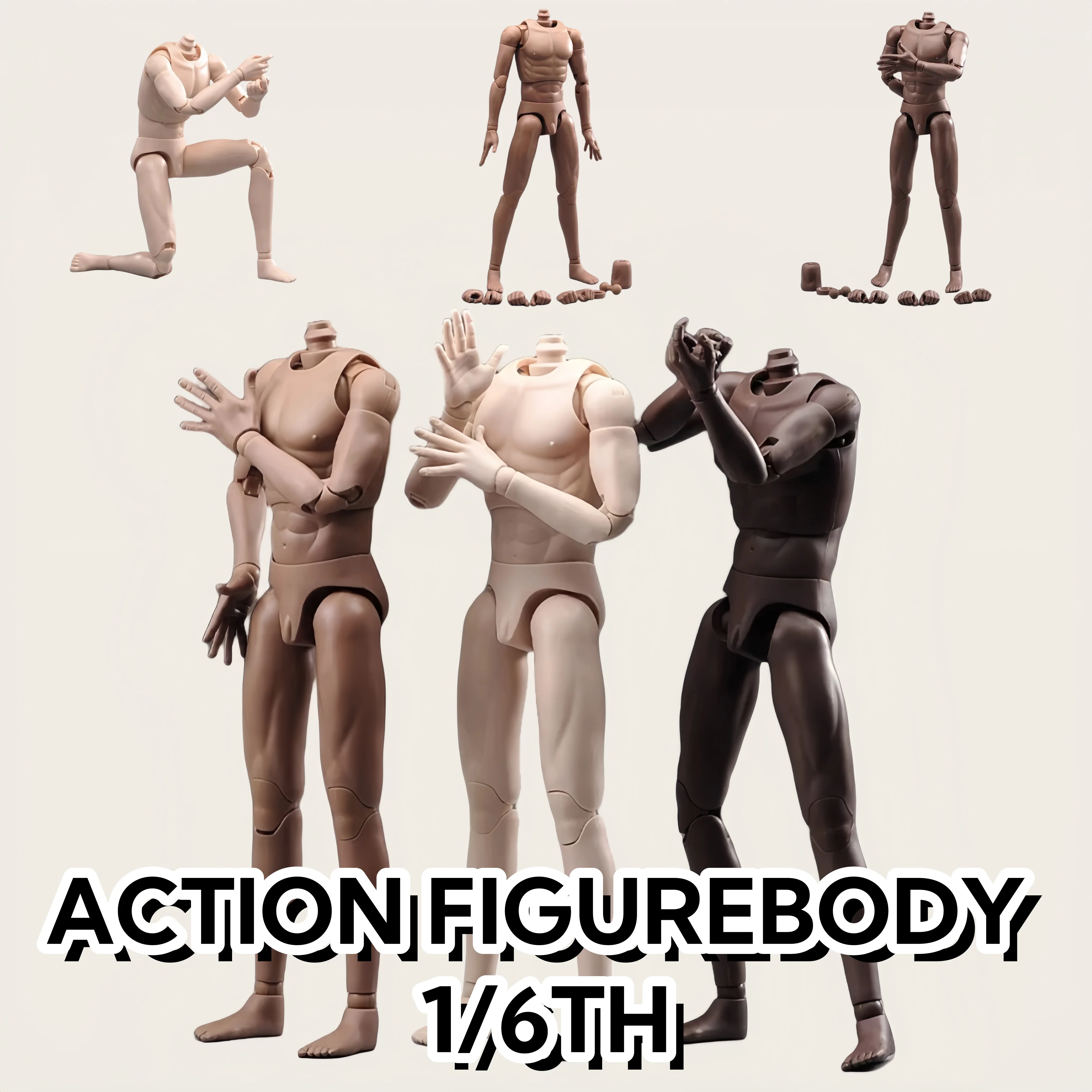 

1/6 Scale Military Soldier Doll 27CM High Poseable Body Realistic Soft Hands Feet DT001-003 Action Figure