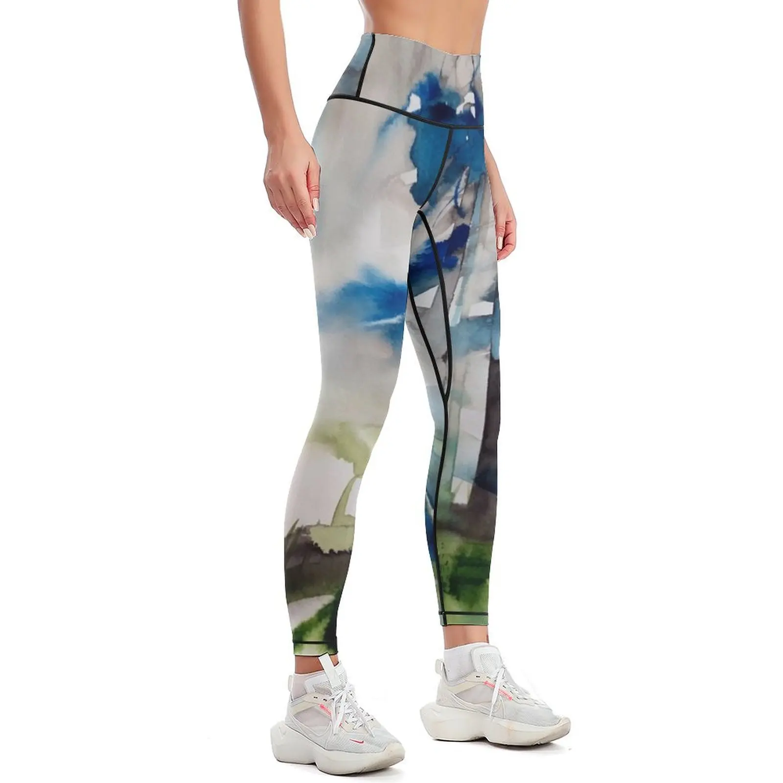 foggy forest Leggings Legging sport gym wear Women's sports Womens Leggings