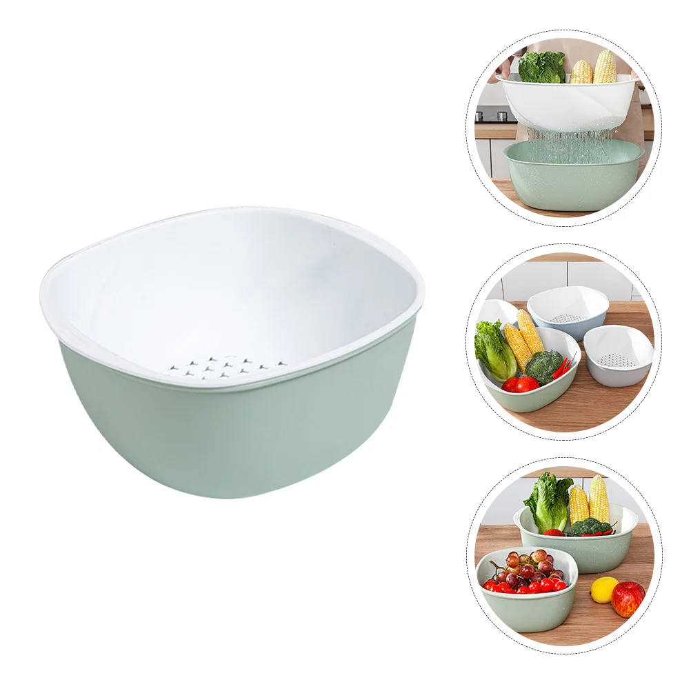 

Drain Basin Basket Multifunctional Bowl Kitchen Wash Fruit Drainage Drainer for Food Reusable Keeper Container Fruits