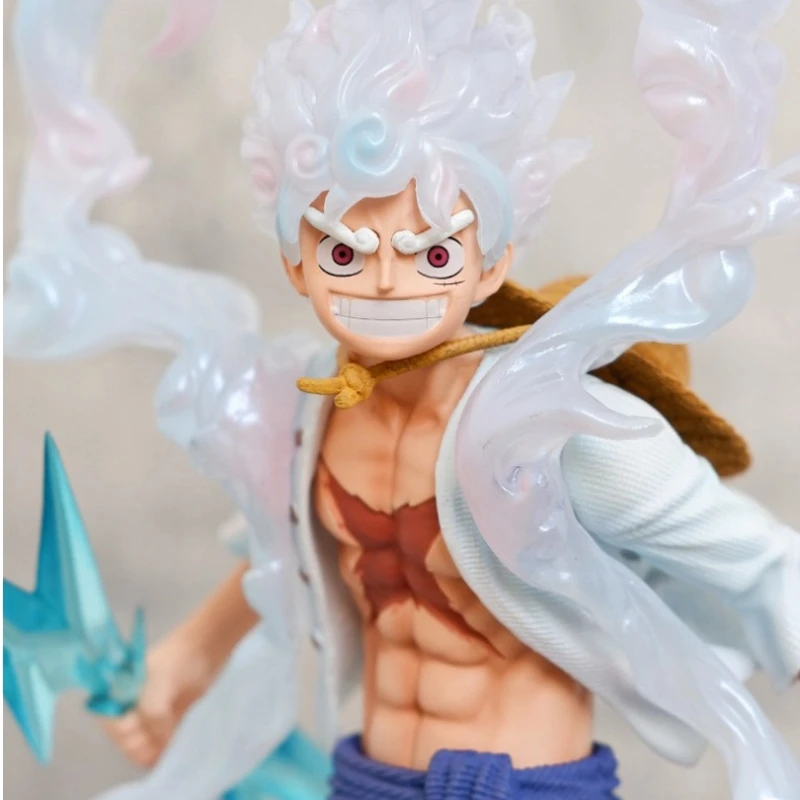 28CM una pieza LX Nika Luffy quinto engranaje relámpago Anime figuras de acción hechas a mano caja de escritorio decoración regalo ornamental