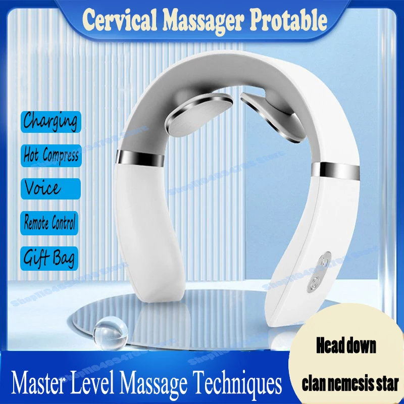 Cervical Massager Protable Mini Neck Shoulder Massager Deep Massage Neck Warm Pressing Neck Pressing Care 2024