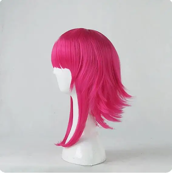 Capelli sintetici rosa Vocaloid Gumi parrucca Cosplay media dritta