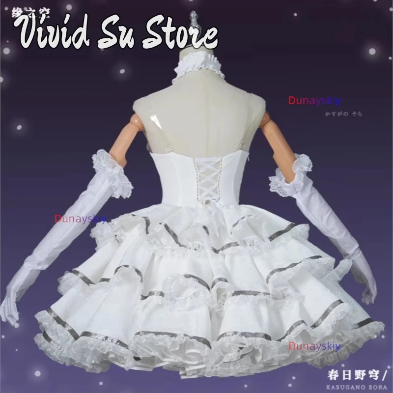 

Yosuga No Sora Kasugano Sora Cosplay DUNAYSKIY Lolita Dress Dress For Hallowmas Christmas Role Play Women White Dress Cos