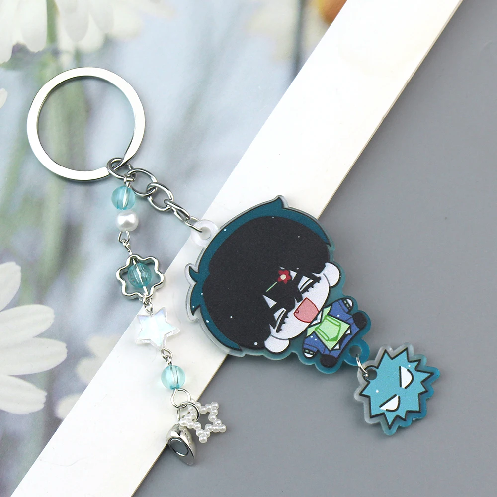 2 قطعة المرحلة الغريبة إيفان وحتى سلسلة مفاتيح من الكرتون سلسلة أكريليك للمرأة الرجال موضة أنيمي الشكل الاكريليك كيرينغ قلادة هدية #3