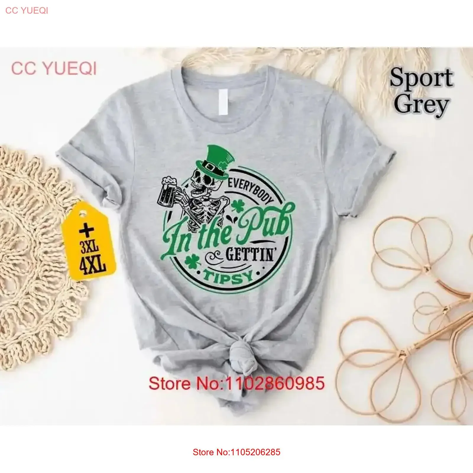 Everybody In The Pub Gettin Tipsy T Shirt Irish Paddy's Day St vintage Washed fashion Comfortable Slightly Stylish Stretched