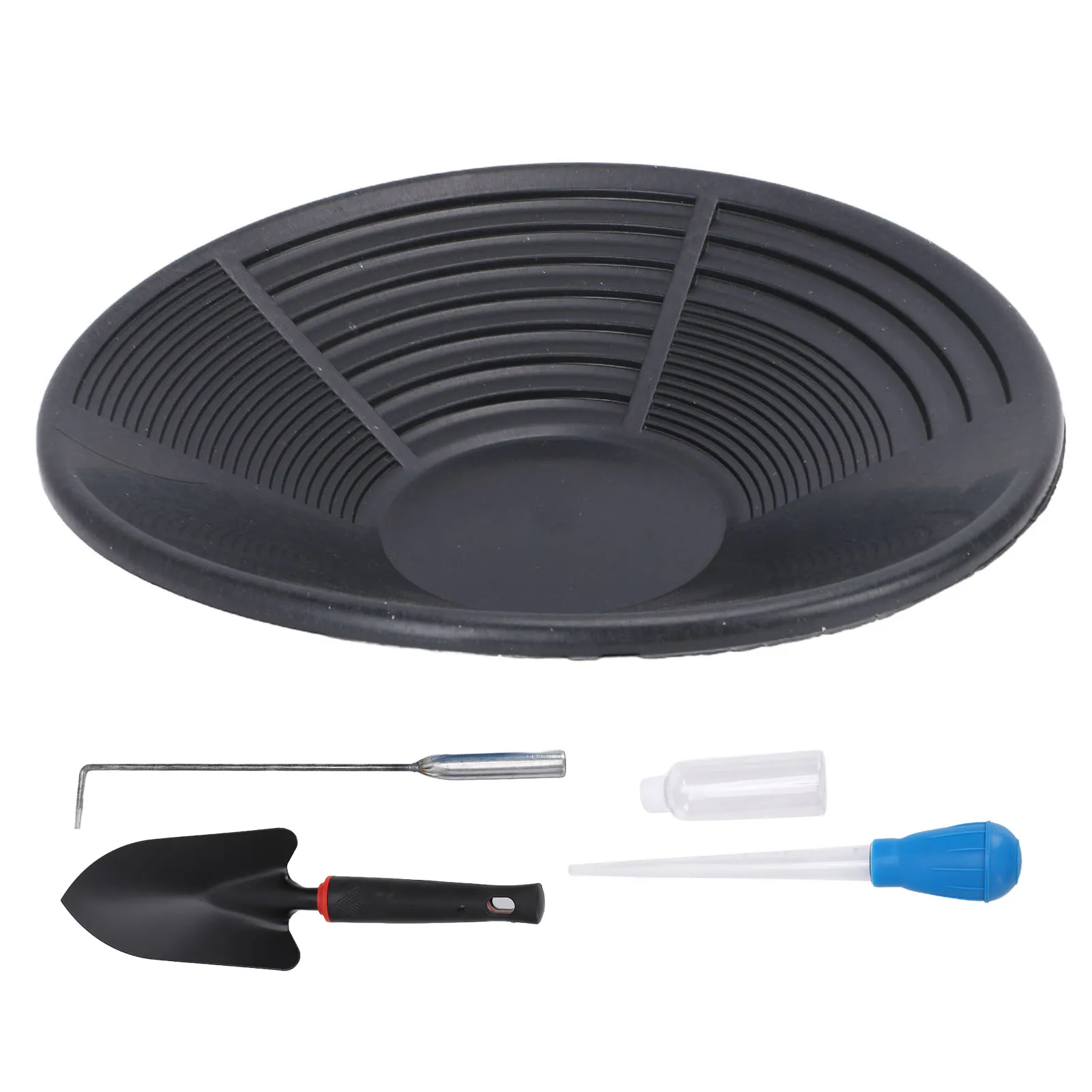 Gold Pan Metal Portable Gold Prospecting Beginners Kit Collection Tools for Outdoor Adventures