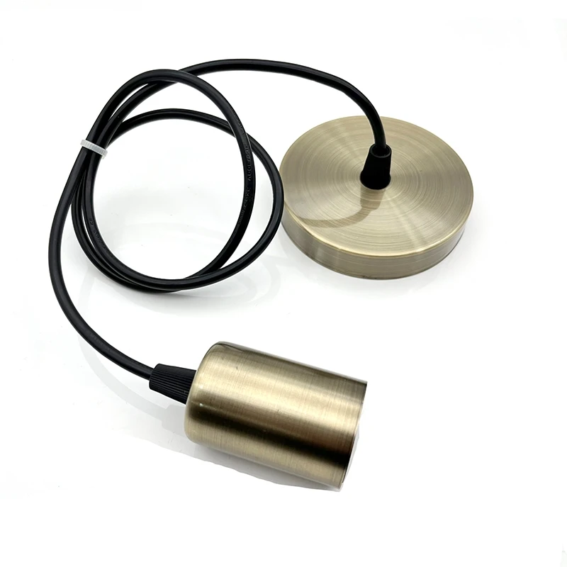2units iron sockets E27 lamp fitting white and black colors Edison iron cover with plastic lamp holders