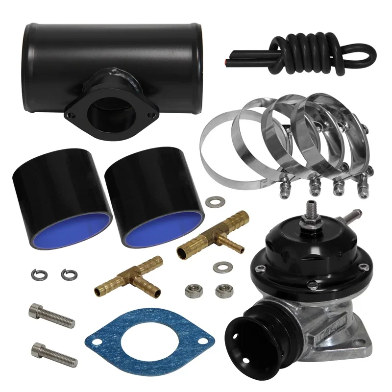 10PSI Blow Off Valve BOV +Type RS 3''  76mm Flange Pipe Adapter Silicone Hose Kit