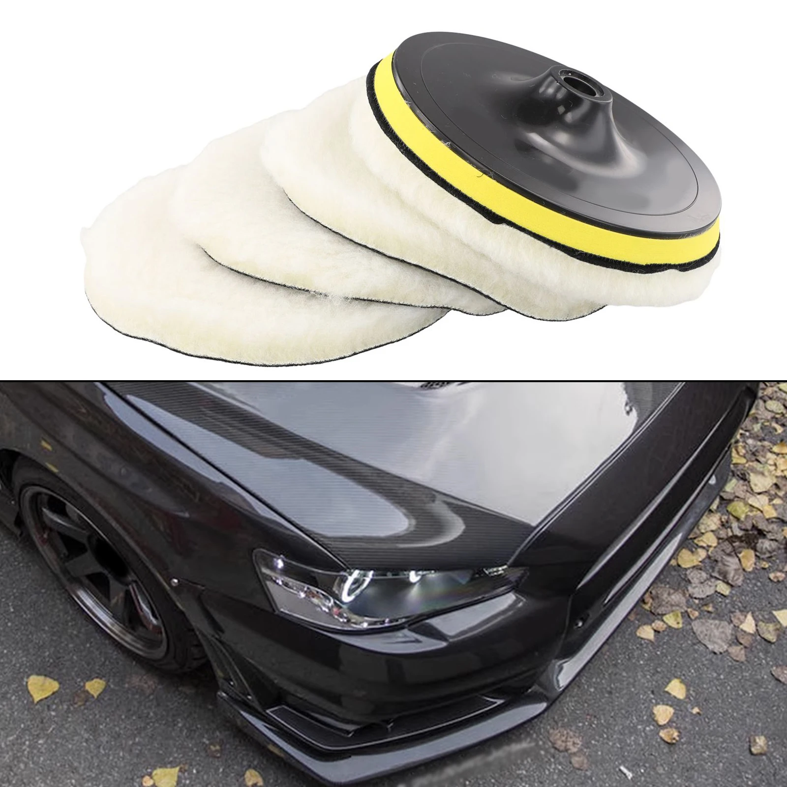 2020 New 5Pcs 7Inch/180mm Wool Polishing Pads Buffing Backing Pad For Car Polisher Tool Brand New And High Quality