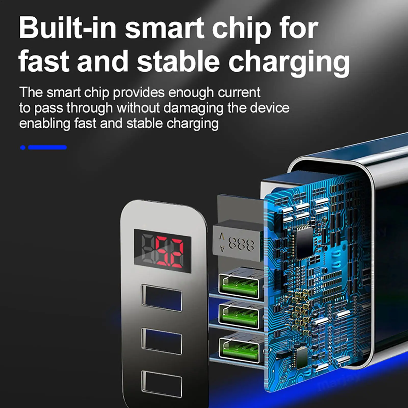 3.1A 3ポートUSB充電器、携帯電話充電アダプター、タブレット用ポータブル壁掛け充電器、急速充電器、3ポート壁掛けアダプター、USB充電ブロック