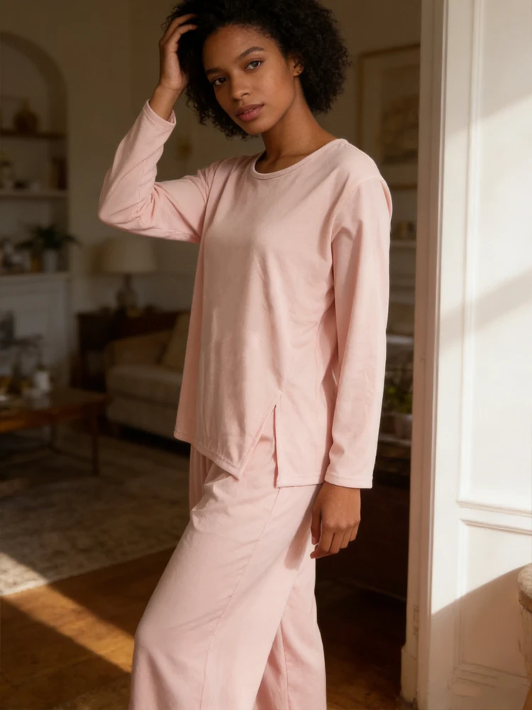 

2026 Autumn/Winter New Women's Home Clothing High Quality Breathable Home Leisure Daily Leisure Women's Home Clothing Set