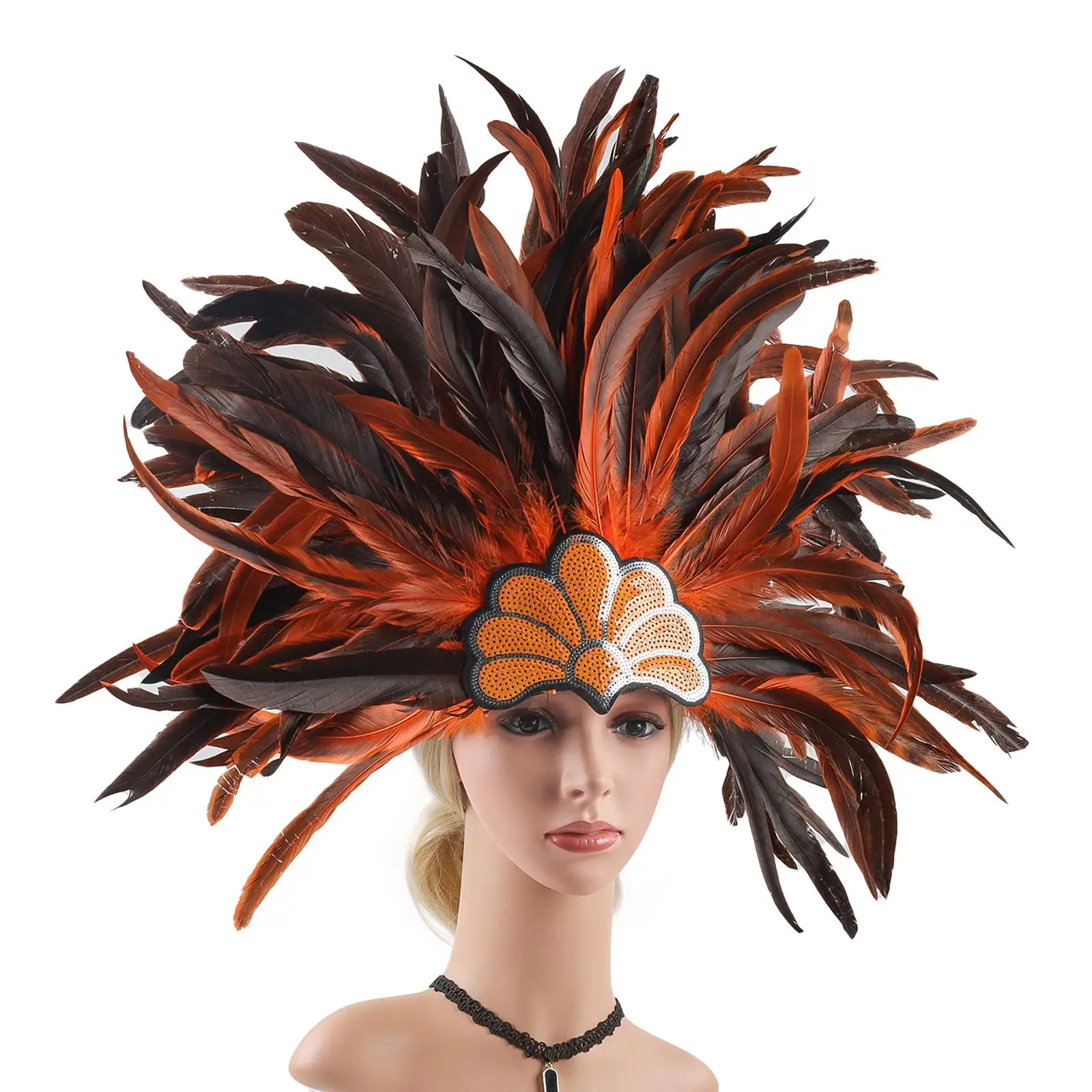 

Elegant Feather Headpiece Bohemian Headwear for Performances Music Festivals Weddings Shoots Handmade for Cosplay Costume