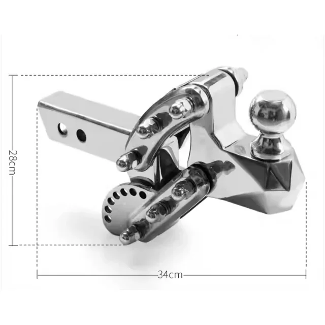 調整可能な10cmステンレス鋼カーフック、牽引用ボールロック付き調整可能なトレーラーヒッチマウント、アームトラクションコネクター